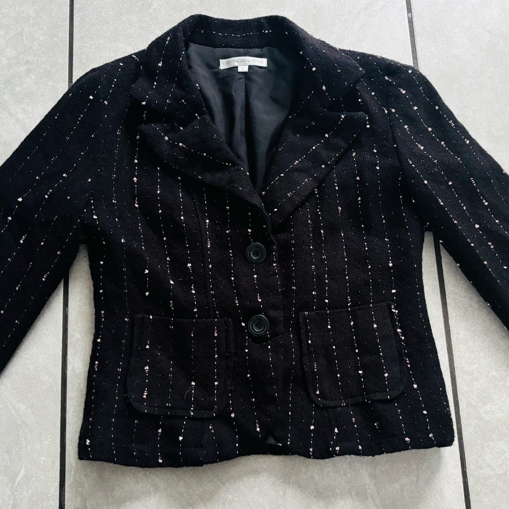 Elegant Black Women's Blazer with Sparkle